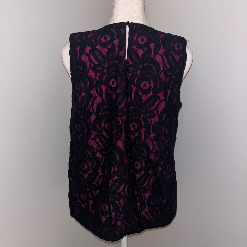 Alfani Lace Sleeveless Top Size Medium - Picture 3 of 6